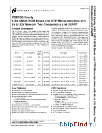 Datasheet COP8SGR744J3 manufacturer National Semiconductor